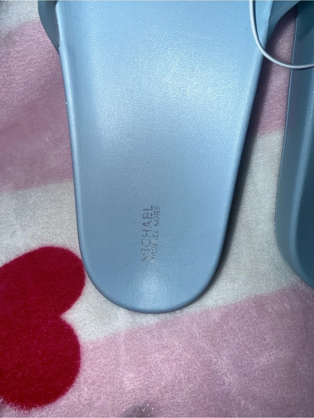NWT Michael Kors Penny PVC Slide Sandal in Pale Blue, Size 11